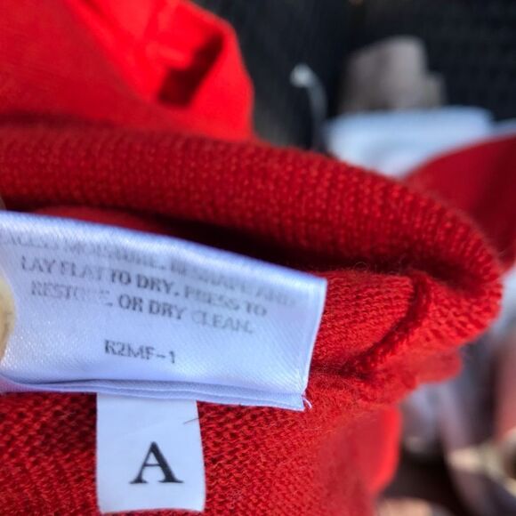 Eileen Fisher Jersey Merino Wool Boxy Step, garnet red sweater Sz XS - Picture 8 of 8